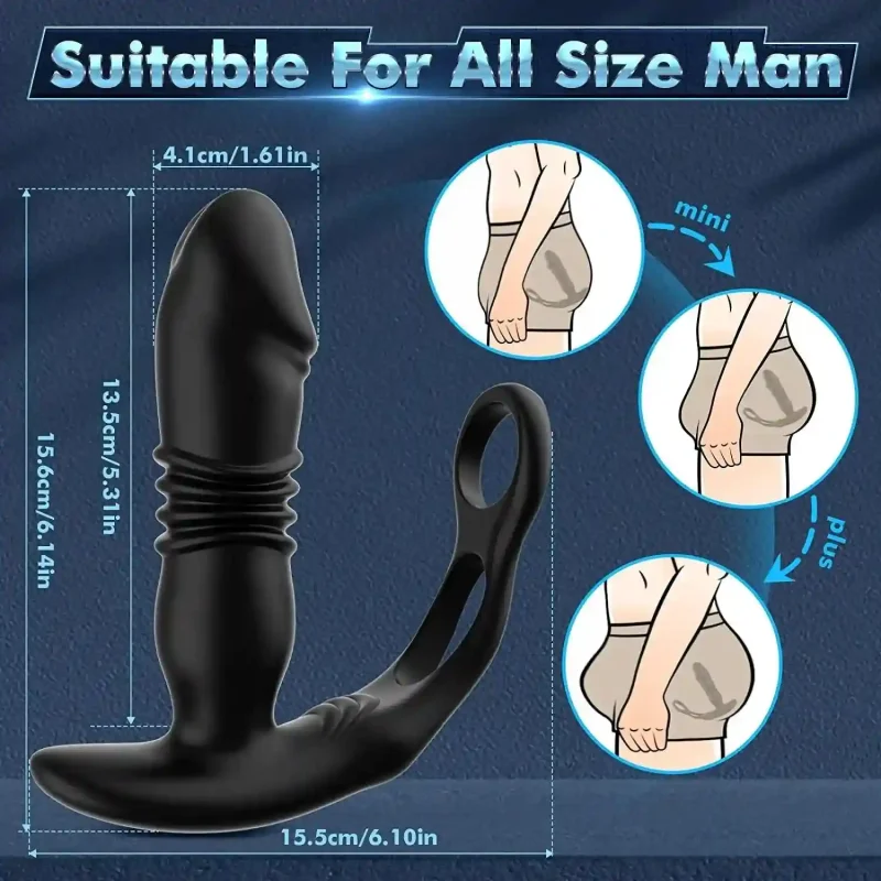 telescopic prostate massager cock ring vibrator telescopic prostate massager cock ring vibrator