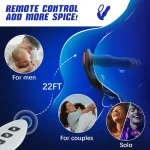 remote control thrusting prostate massager delay ring