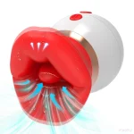 sucking vibrator tongue licking clit