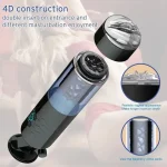 telescopic rotating masturbator cup