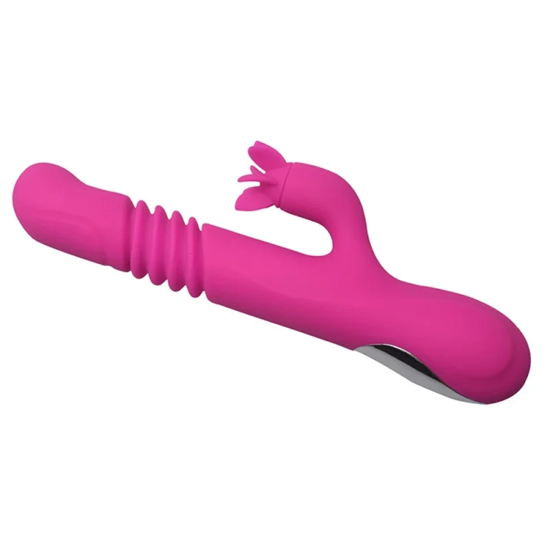 automatic retractable heating dildo vibrator