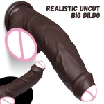 soft foreskin realistic black dildo big cock suction cup bbc soft foreskin realistic black dildo big cock suction cup bbc