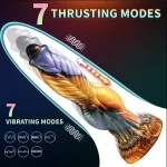 thrusting monster dragon dildo remote