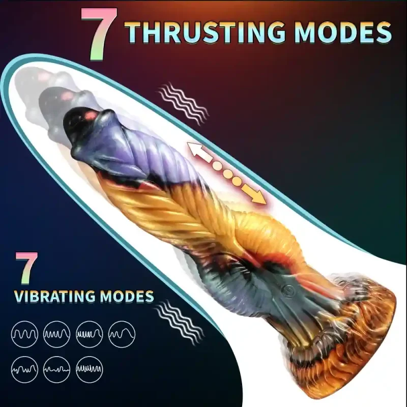 thrusting monster dragon dildo remote