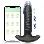 app control telescopic vibrating anal plug prostate