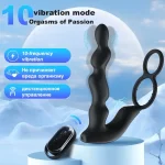 remote prostate massager cock ring vibrator