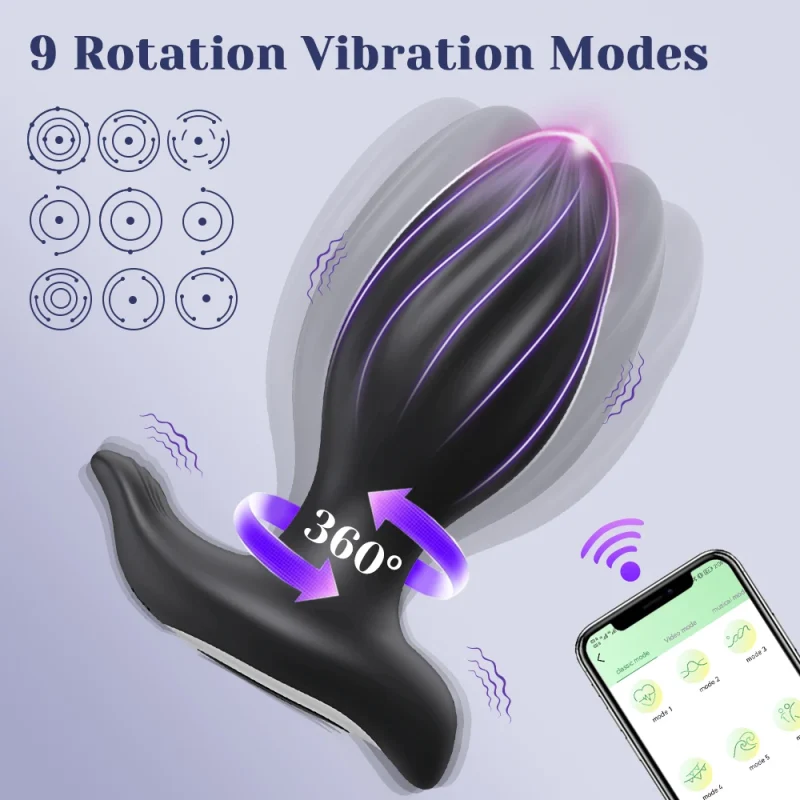 app wiggle male prostate massager anal plug