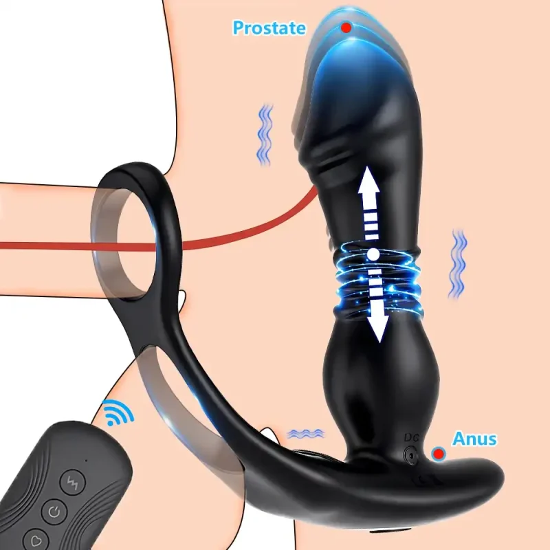 telescopic prostate massager cock ring vibrator telescopic prostate massager cock ring vibrator
