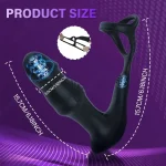 telescopic prostate massager dual cock ring