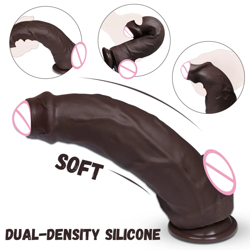 soft foreskin realistic black dildo big cock suction cup bbc soft foreskin realistic black dildo big cock suction cup bbc