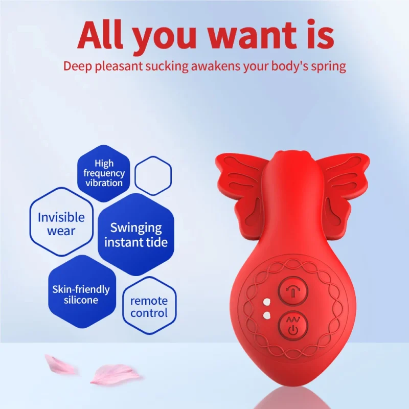 wearable tapping flapping dildo vibrator remote