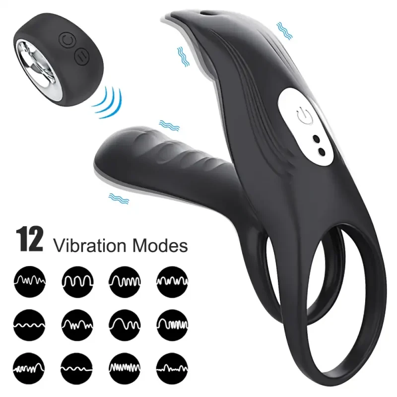 couples delay cock ring vibrator clit stimulator