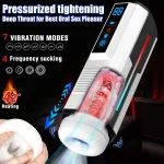 automatic telescopic sucking masturbator thrusting