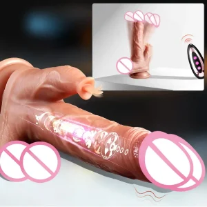 realistic thrusting clitoris licking vibrator dildo