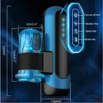 automatic telescopic male masturbator sucking vibrator