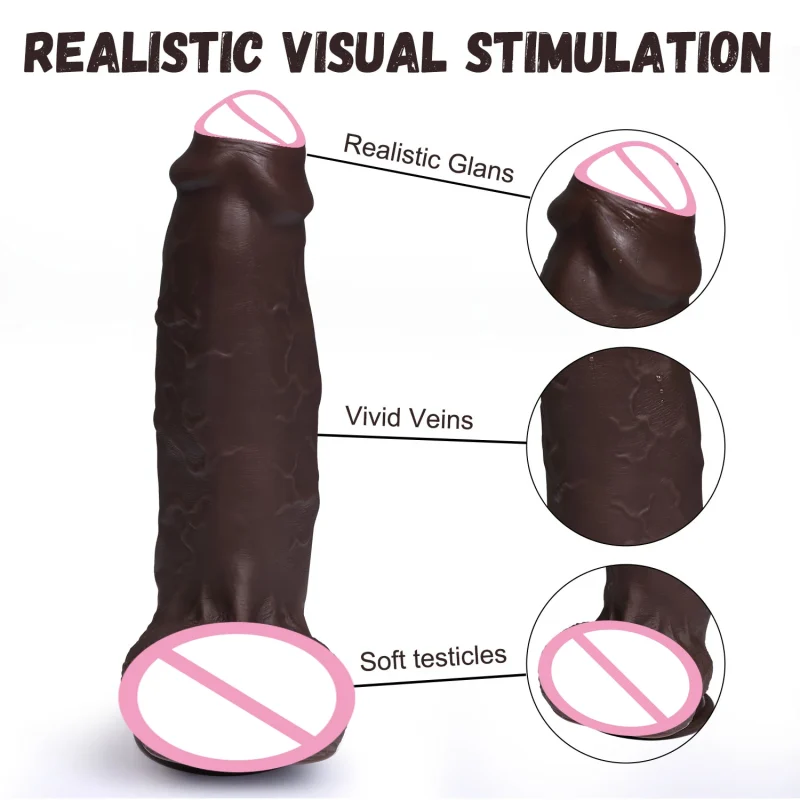 soft foreskin realistic black dildo big cock suction cup bbc soft foreskin realistic black dildo big cock suction cup bbc