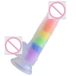 realistic rainbow dildo suction cup extra large realistic rainbow dildo suction cup extra large