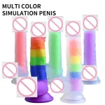 realistic rainbow dildo suction cup extra large realistic rainbow dildo suction cup extra large