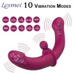 strapless strap on dildo vibrator remote