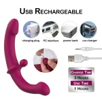 strapless strap on dildo vibrator remote