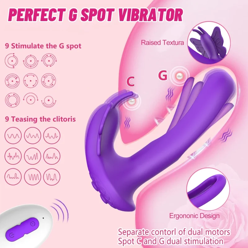 wearable tapping flapping dildo vibrator remote