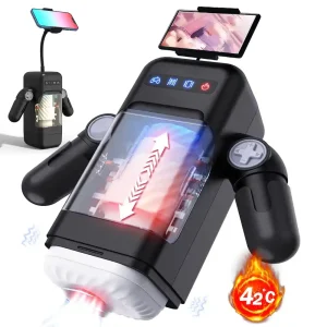 automatic thrusting heating masturbator phone holder