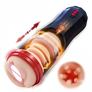 automatic rotating telescopic masturbation cup realistic vaginal anus airplane cup tep silicone vaginal vibration male masturbat