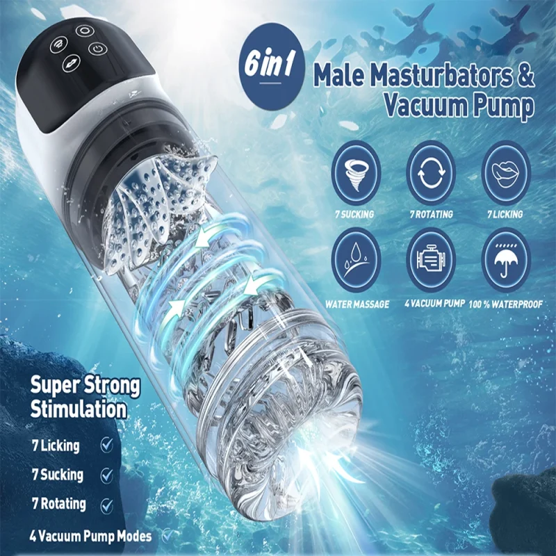 automatic thrusting rotating male masturbator stroker