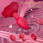 rose anal plug 360 rotation vibrator