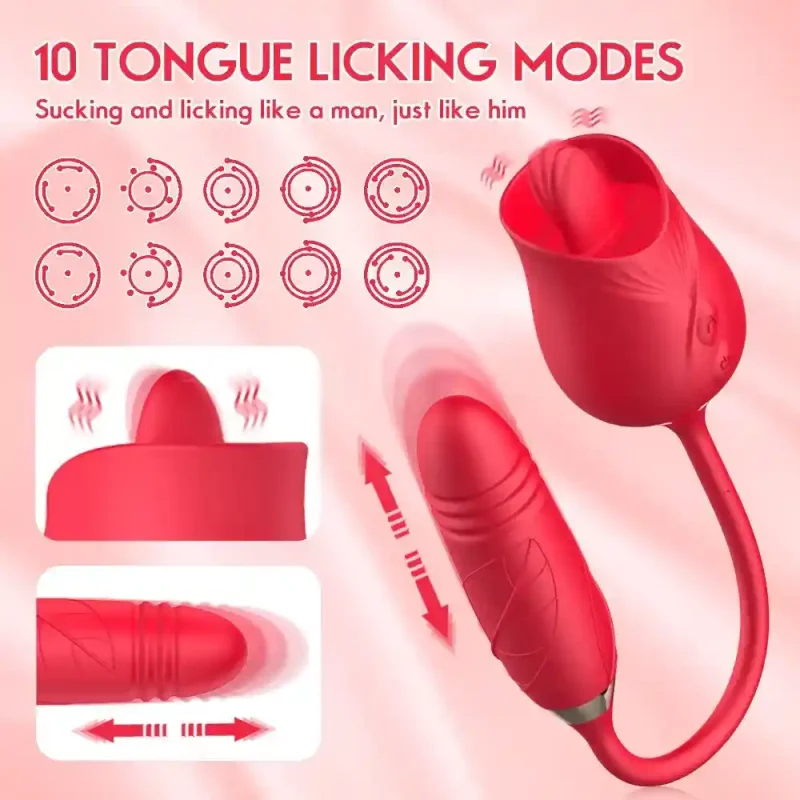 licking vibrator for women clitoral nipple stimulator massager swing wiggle dildo 2 in 1 sex toy for women adult sex products