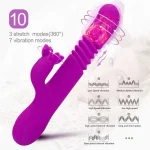 automatic retractable heating dildo vibrator