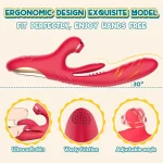 3 in 1 thrusting dildo vibrator heating