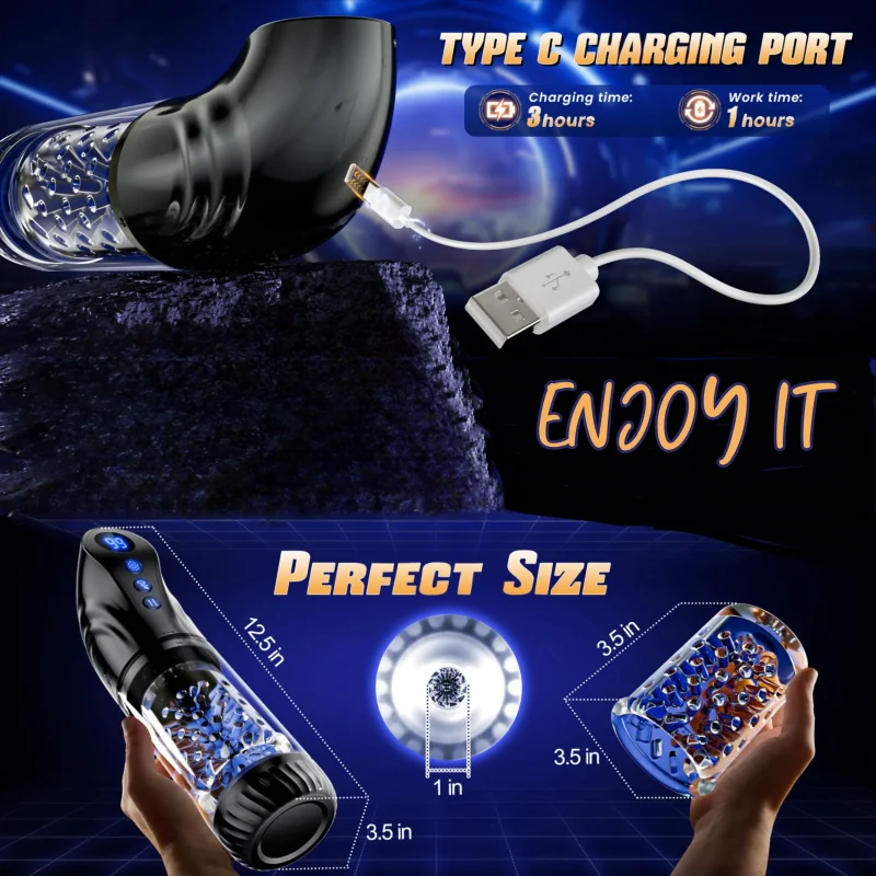 retractable rotating sucking pocket pussy masturbator