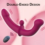 strapless strap on dildo vibrator remote