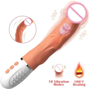realistic vibrating dildo g spot heating women