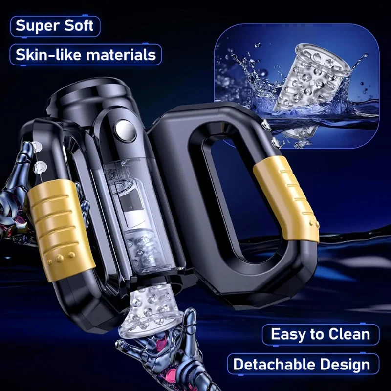 gamepad male masturbator thrusting rotating phone holder