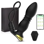 remote control thrusting prostate massager delay ring