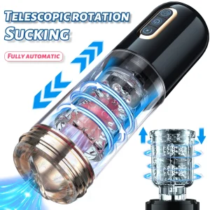 automatic male masturbator telescopic sucking