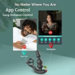 wireless control male prostate massager vibrator 360°rotate anal plugs penis ring butt plug vibrator sex toy for men masturbator