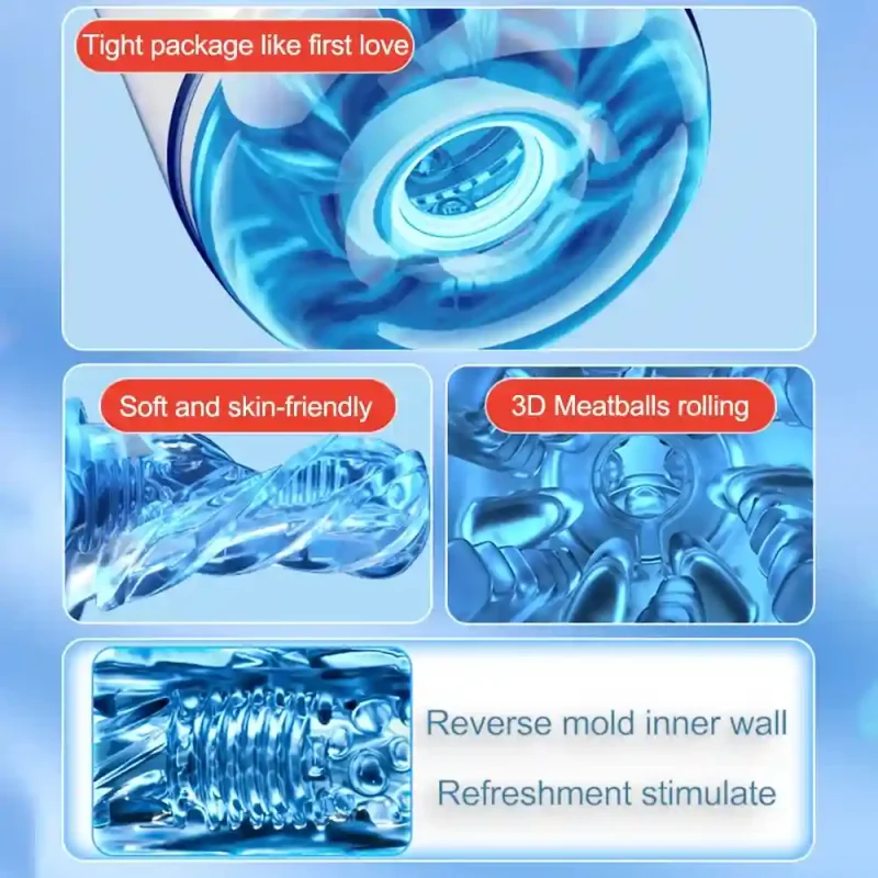 automatic male masturbator sucking thrusting pocket pussy