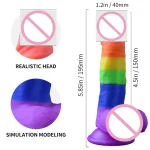 realistic rainbow dildo suction cup extra large realistic rainbow dildo suction cup extra large
