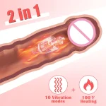 realistic vibrating dildo g spot heating women