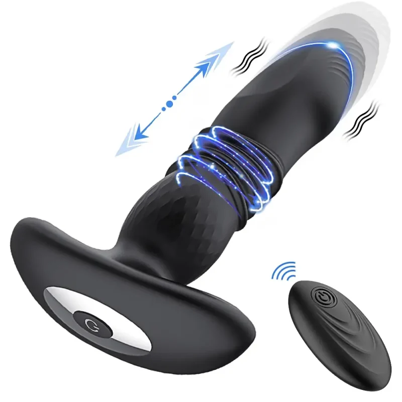 app control telescopic vibrating anal plug prostate